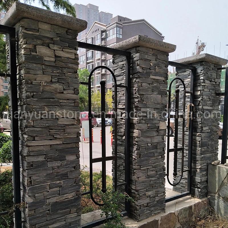 Outdoor Slate Stone Square Pillar for Building