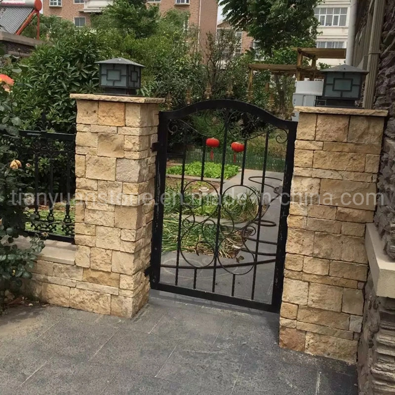 Outdoor Slate Stone Square Pillar for Building