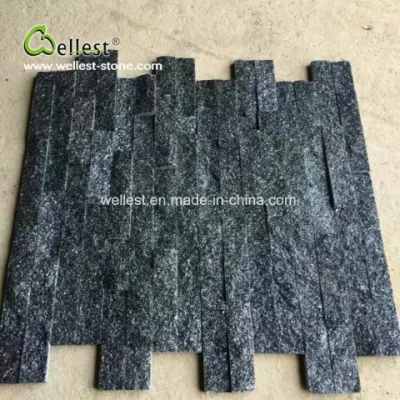 Black Galaxy Granite Culture Stone for Decorative Stone Wall Panels