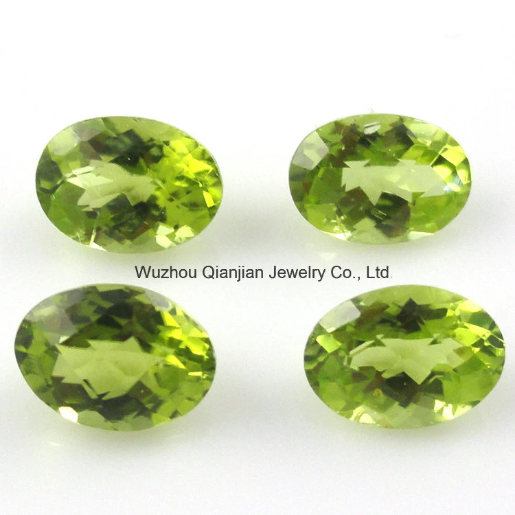 Oval Shape Olive Loose Cubic Zircon Gemstone Large Lab Synthetic Stone