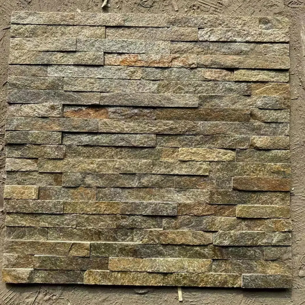 Hot Selling Exterior Wall Cladding Natural Split Culture Slate Stacked Stone Rusty Quartize