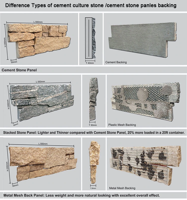 SMC-Cc178 Grey White Marble Cement Back Stacked Ledge Stone