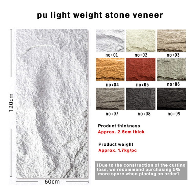 Wang Bin Lightweight PU Stone Panel Wall Imitation Polyurethane Panel 3D Wall Panel