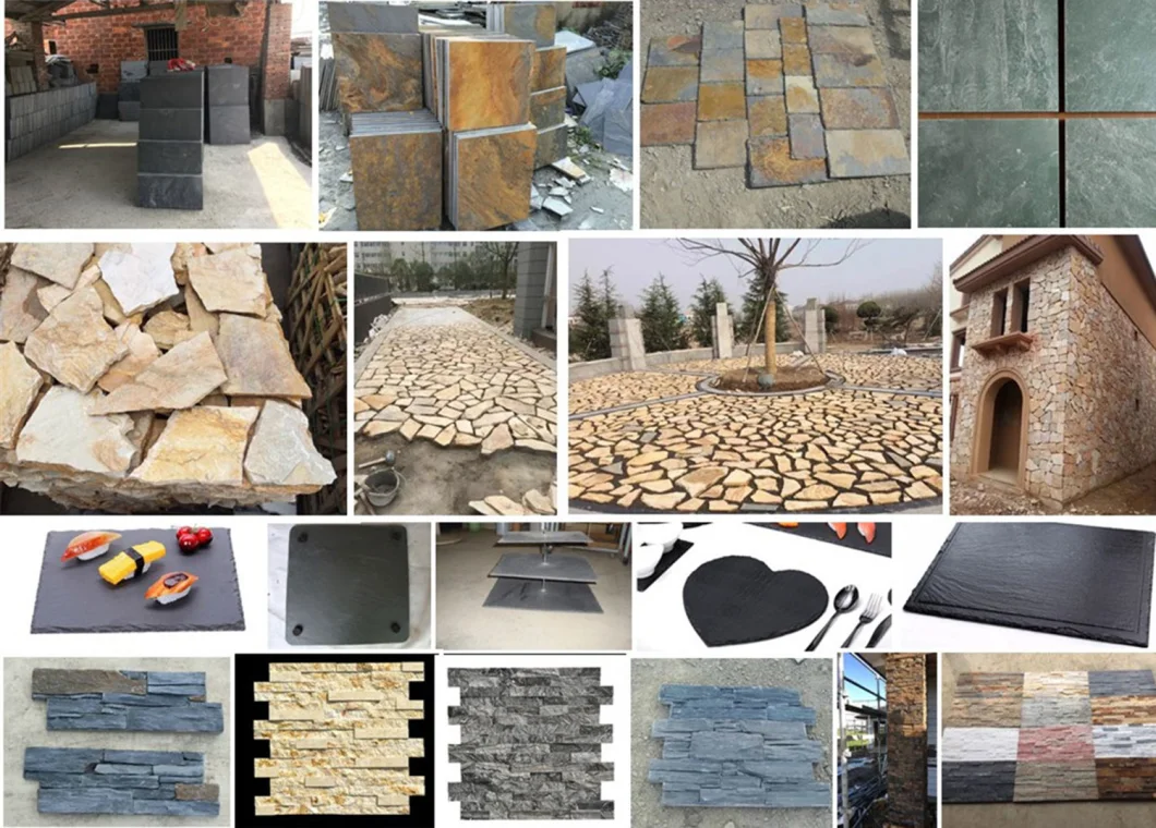 Hot Selling Exterior Wall Cladding Natural Split Culture Slate Stacked Stone Rusty Quartize