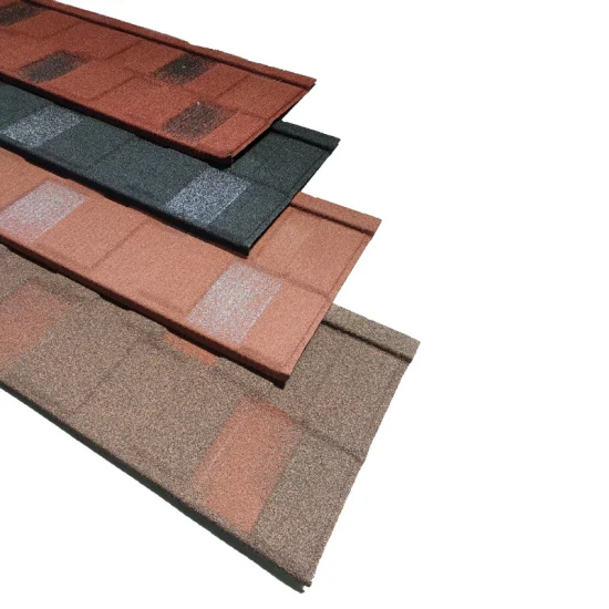 Roofing Materials High Quality Stone Coated Corrugated Sheet Metal Slate Sun Stone Coated Metal Roof Tile