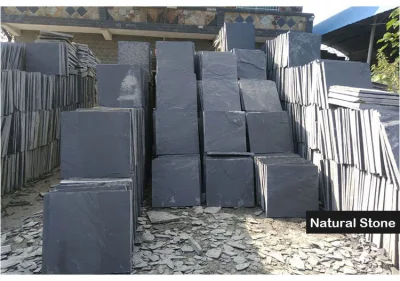 Natural Black Slate Quartz Stone Cultural Roofing Stone Interior Floor Tiles