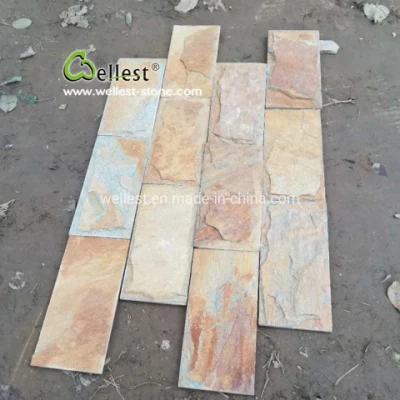 Chinese Rusty Quartzite Mushroom Stone Thin Stone Veneer