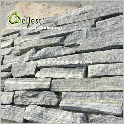 China Natural Grey with White Vein Thin Slim Loose Stacked Stone